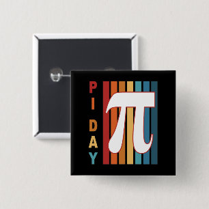 Colorful Stripes 3.14 Pi Day Button