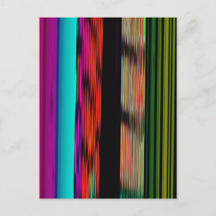 Colorful Stripes 717 Abstract Art Postcard