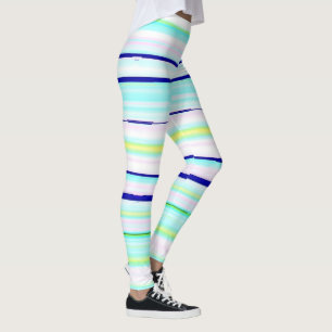 Colorful stripes abstract leggings