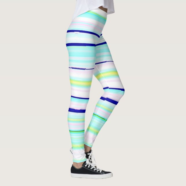 Colorful stripes abstract leggings (Right)