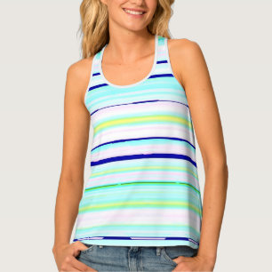 Colorful stripes abstract tank top