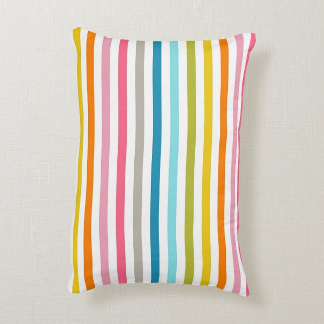 COLORFUL STRIPES ACCENT PILLOW (Back(Vertical))