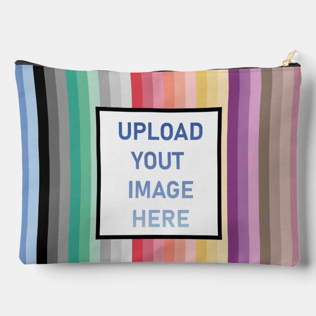 Colorful Stripes Accessory Pouch (Back)