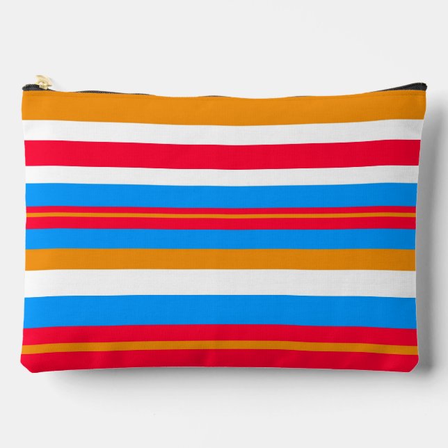 colorful stripes accessory pouch (Front)