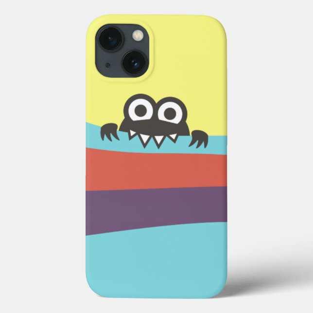 Colorful Stripes And Cute Character Case-Mate iPhone Case (Back)