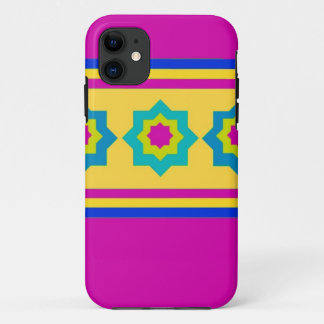 Colorful Stripes and Stars iPhone 11 Case