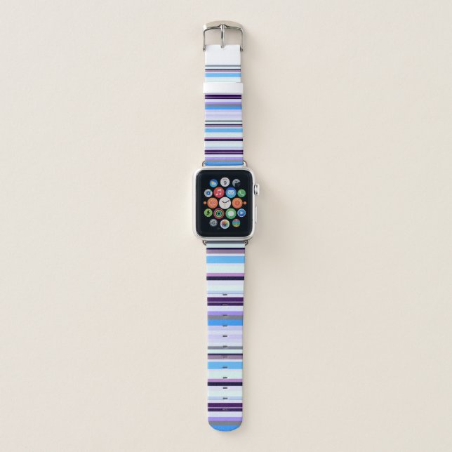 Colorful stripes  apple watch band (Front)