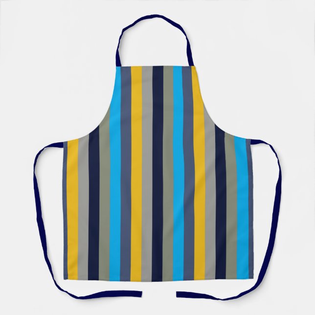 Colorful Stripes  Apron (Front)