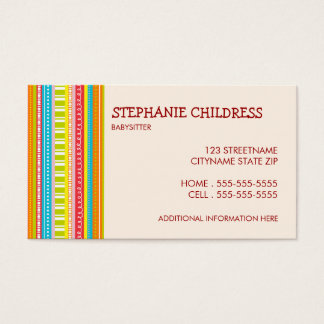 Babysitting Business Cards &amp; Templates | Zazzle