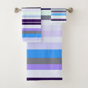 Colorful stripes bath towel set