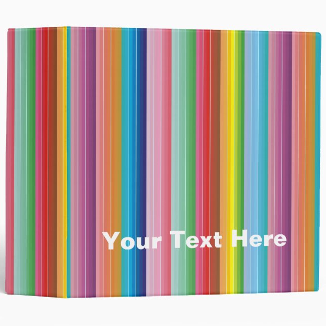 Colorful Stripes Binders (Front/Spine)
