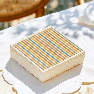 Colorful Stripes Birthday Napkins
