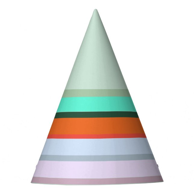 Colorful Stripes Birthday Party Hat (Front)