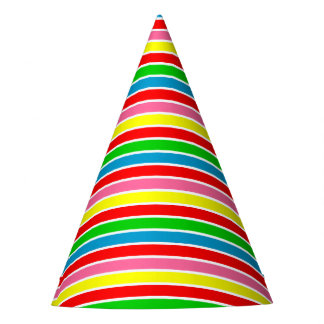 Colorful Stripes Birthday Party Hat