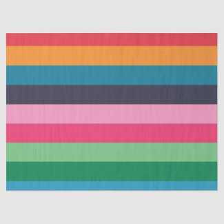 Colorful Stripes Birthday Party Tissue Paper