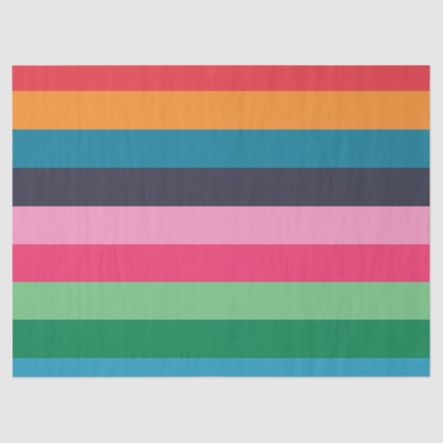 Colorful Stripes Birthday Party Tissue Paper (Front)