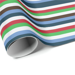 Colorful Stripes Birthday Wrapping Paper