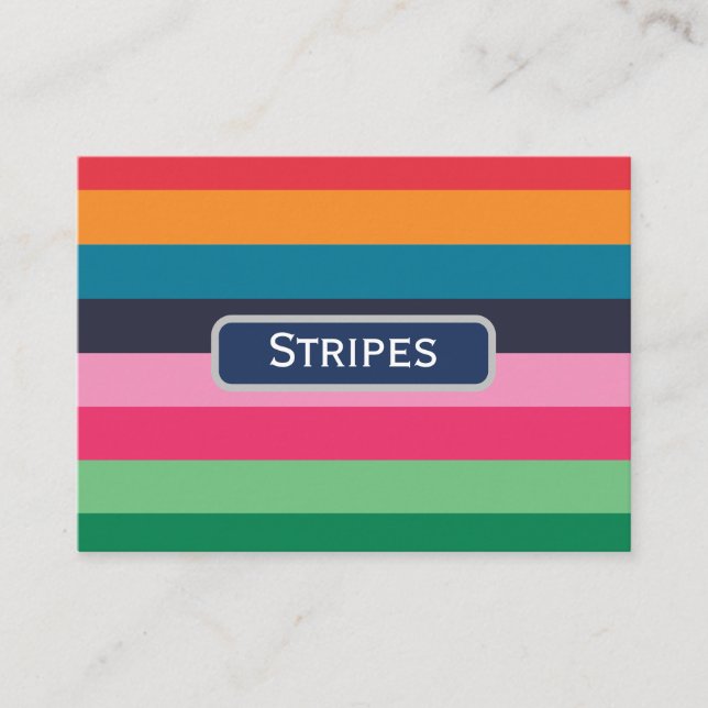 Colorful Stripes  Business Card (Front)
