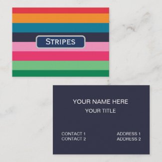 Colorful Stripes  Business Card
