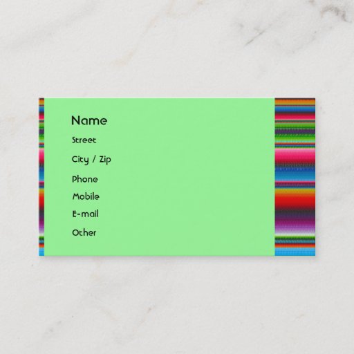Customizable Colorful Stripes Business Card