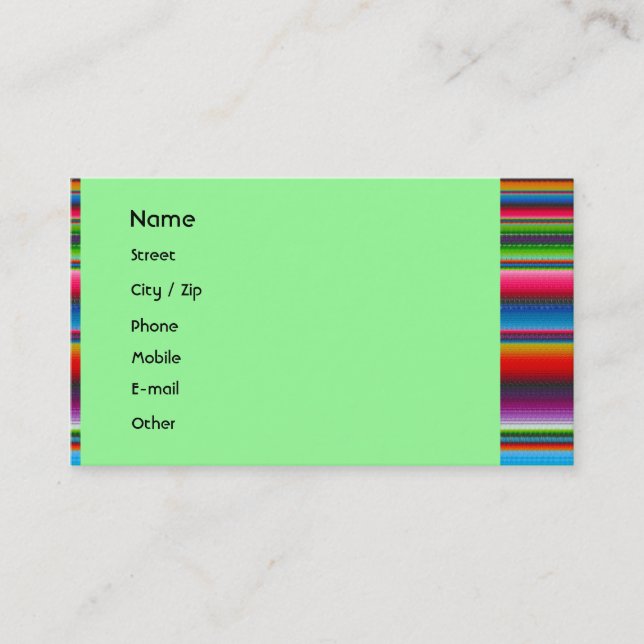 Colorful Stripes Business Card (Front)