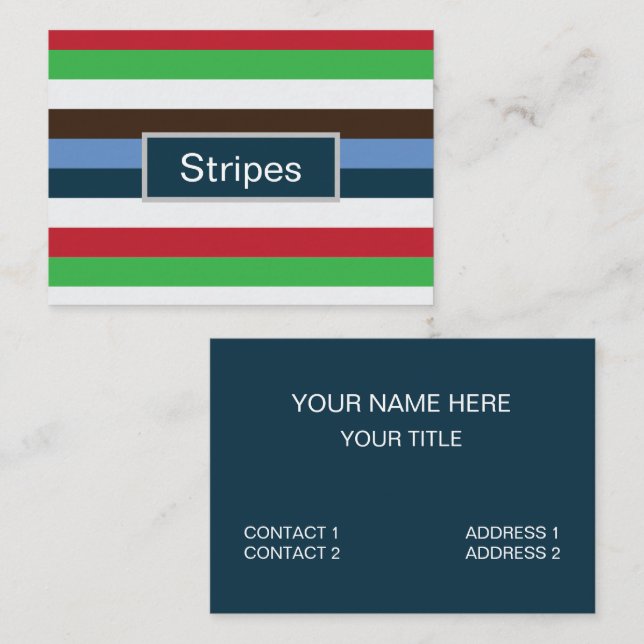 Colorful Stripes  Business Card (Front/Back)