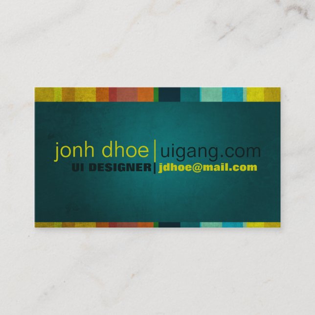 Colorful Stripes Business Card (Front)