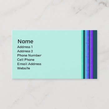 Colorful Stripes Business Card by DonnaGrayson at Zazzle