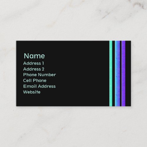 colorful stripes business card
