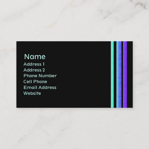 Customizable colorful stripes business card
