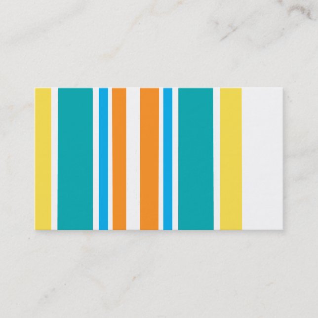 colorful stripes business card template (Front)