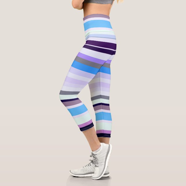 Colorful stripes  capri leggings (Left)