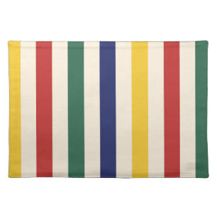 Colorful Stripes Cloth Placemat