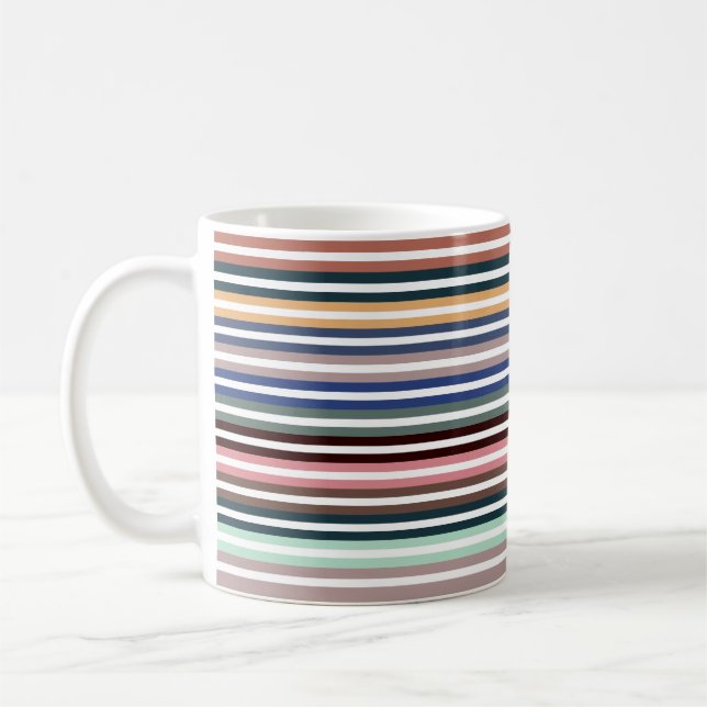 Colorful Stripes Coffee Mug (Left)