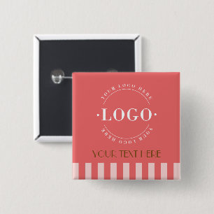 Colorful Stripes Company Logo Business Promotion Button