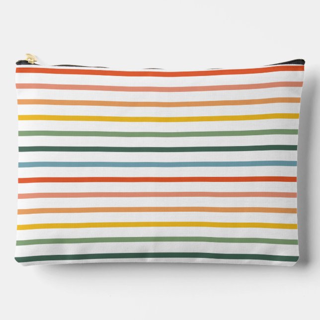 Colorful Stripes Cosmetic Bag (Front)
