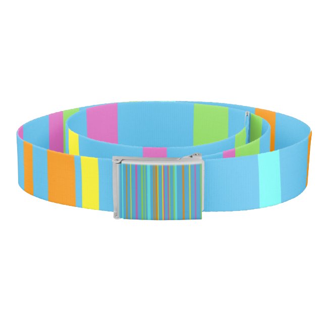 Colorful Stripes Cust. BG Turqoise Belt (Coil)