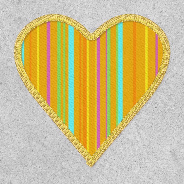 Colorful Stripes Cust. Orange Patch (Front)