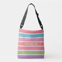 Colorful Stripes custom name bags