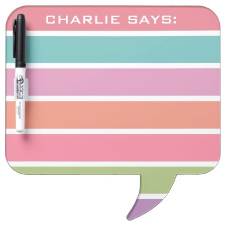 Colorful Stripes Custom Text Message Boards