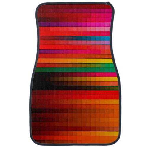 Colorful Stripes Design on  Car Floor Mat