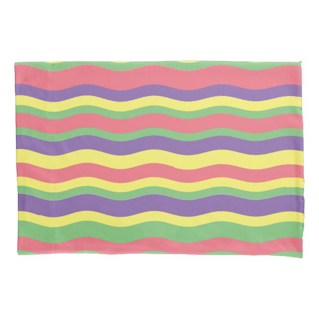 Colorful stripes design   pillow case (Front)