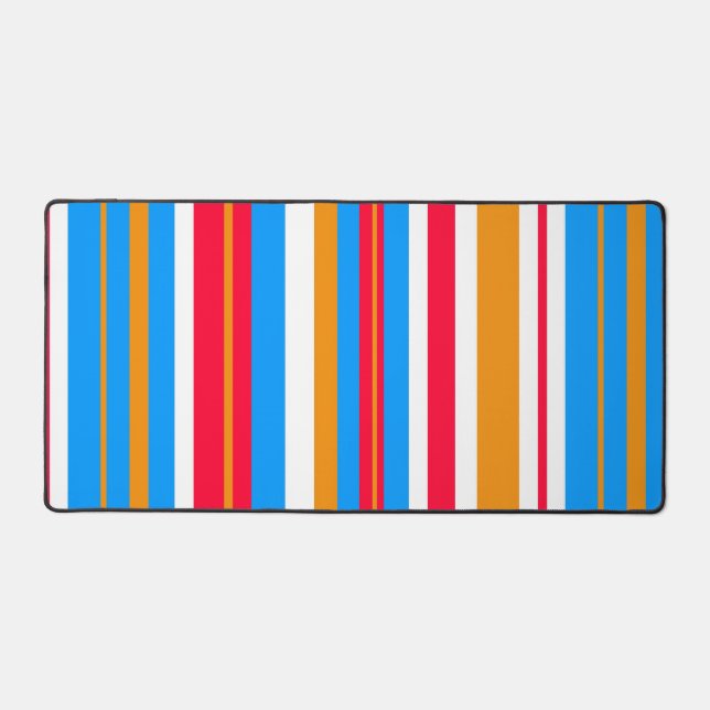 colorful stripes desk mat (Front)