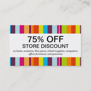 Colorful Stripes (discount card) Discount Card