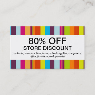 Colorful Stripes (discount card) Discount Card