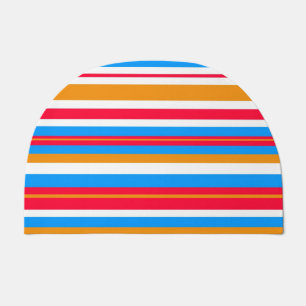 colorful stripes doormat