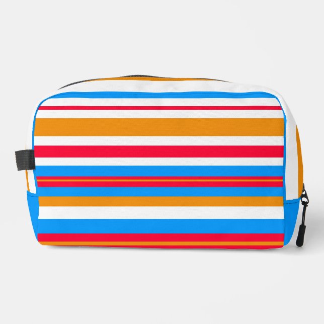 colorful stripes dopp kit (Front)