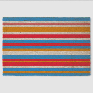 colorful stripes fiber doormat