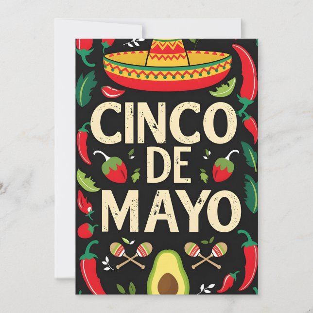 Colorful Stripes Fiesta Card (Front)