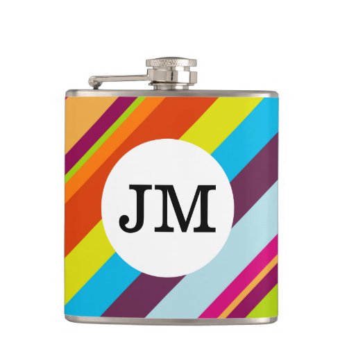 Colorful Stripes Flask